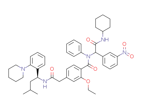 N-(2-(cyclohexylamino)-1-(3-nitrophenyl)-2-oxoethyl)-2-ethoxy-4-(2-((S)-3-methyl-1-(2-(piperidin-1-yl)phenyl)butylamino)-2-oxoethyl)-N-phenylbenzamide