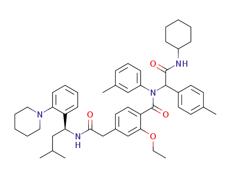 N-(2-(cyclohexylamino)-2-oxo-1-p-tolylethyl)-2-ethoxy-4-(2-((S)-3-methyl-1-(2-(piperidin-1-yl)phenyl)butylamino)-2-oxoethyl)-N-m-tolylbenzamide