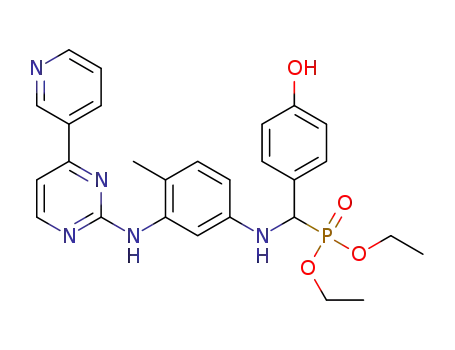 diethyl ((4-hydroxyphenyl)((4-methyl-3-((4-(pyridin-3-yl)pyrimidin-2-yl)amino)phenyl)amino)methyl)phosphonate