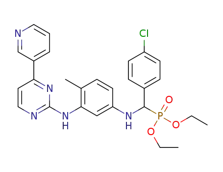 diethyl ((4-chlorophenyl)((4-methyl-3-((4-(pyridin-3-yl)pyrimidin-2-yl)amino)phenyl)amino)methyl)phosphonate