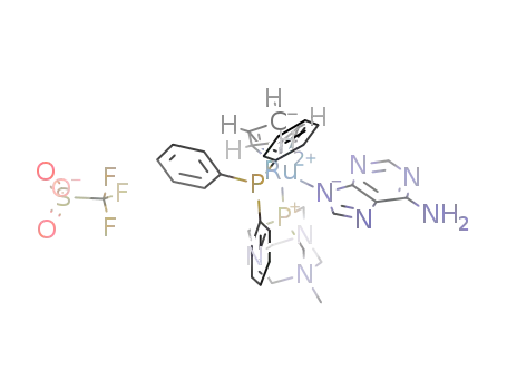 [RuCp(Adeninate-κN)(methyl-N-1,3,5-triaza-7-phosphaadamantane)(PPh3)](CF3SO3)