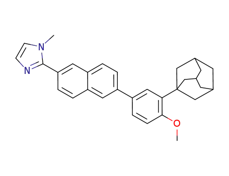 2-(6-(3-((3r,5r,7r)-adamantan-1-yl)-4-methoxyphenyl)naphthalen-2-yl)-1-methyl-1H-imidazole