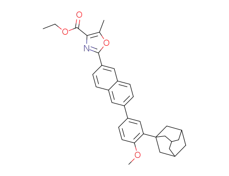 ethyl 2-(6-(3-((3r,5r,7r)-adamantan-1-yl)-4-methoxyphenyl)naphthalen-2-yl)-5-methyloxazole-4-carboxylate