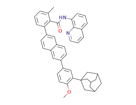 2-(6-(3-((3r,5r,7r)-adamantan-1-yl)-4-methoxyphenyl)naphthalen-2-yl)-6-methyl-N-(quinolin-8-yl)benzamide