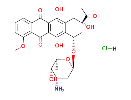 Molecular Structure of 23541-50-6 (Daunorubicin hydrochloride)