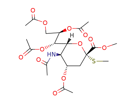 methyl (methyl 5-acetamido-4,7,8,9-tetra-O-acetyl-3,5-dideoxy-2-thio-D-glycero-α-D-galacto-2-nonulopyranosid)onate10,13