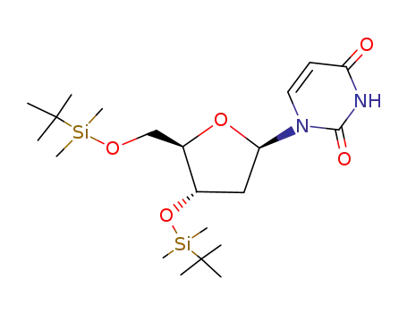 Molecular Structure of 64911-18-8 (3',5'-Bis-O-(tert-butyldimethylsilyl)-2’-deoxyuridine)
