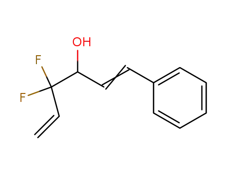 Molecular Structure of 88257-89-0 (1,5-Hexadien-3-ol, 4,4-difluoro-1-phenyl-)