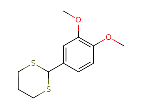 Molecular Structure of 50766-67-1 (2-(3,4-DIMETHOXY-PHENYL)-[1,3]DITHIANE)