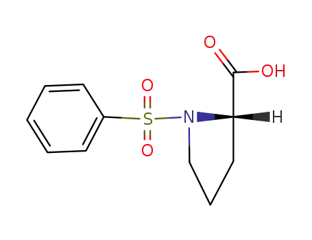 Molecular Structure of 88425-46-1 (L-Proline, 1-(phenylsulfonyl)-)