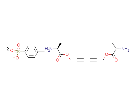 Molecular Structure of 125376-29-6 (L-Alanine, 2,4-hexadiyne-1,6-diyl ester, bis(4-methylbenzenesulfonate))