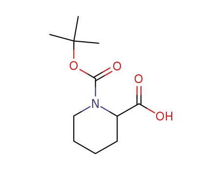 Molecular Structure of 98303-20-9 (N-Boc-2-piperidinecarboxylic acid)