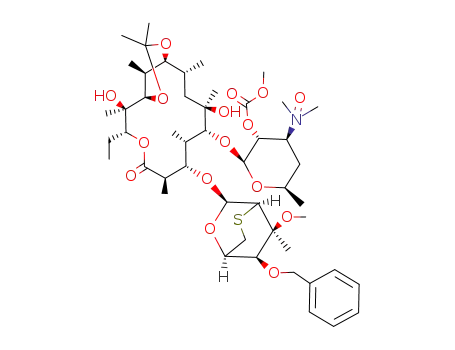 (9S)-3-O-(2,6-anhydro-4-O-benzyl-3-C-methyl-3-O-methyl-2-thio-α-L-altropyranosyl)-9-dihydro-9,11-O-isopropylidene-5-O-(2-O-(methoxycarbonyl)-β-D-desosaminyl)erythronolide A N-Oxide