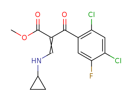 Benzenepropanoic acid, 2,4-dichloro-α-[(cyclopropylamino)methylene]-5-fluoro-β-oxo-, methyl ester(105392-26-5)