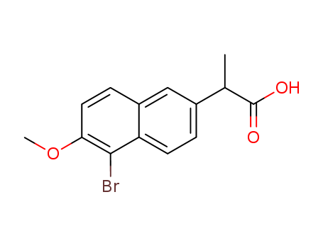 (1)-5-Bromo-6-methoxy-α-methylnaphthalene-2-acetic acid(27655-95-4)