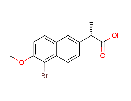 2-Naphthaleneaceticacid, 5-bromo-6-methoxy-a-methyl-, (aS)-