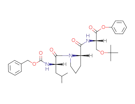 Molecular Structure of 138541-04-5 (L-Serine,
O-(1,1-dimethylethyl)-N-[1-[N-[(phenylmethoxy)carbonyl]-L-leucyl]-L-prolyl
]-, phenyl ester)