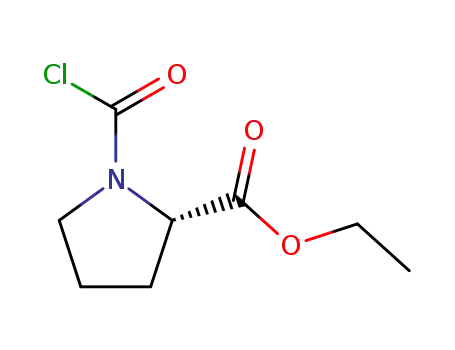 Molecular Structure of 86050-92-2 (L-Proline, 1-(chlorocarbonyl)-, ethyl ester (9CI))