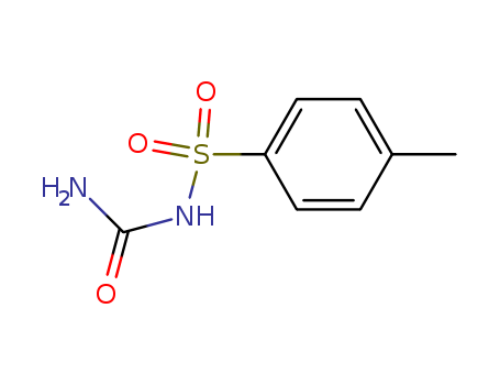 1694-06-0,4-Methylphenylsulfonylurea,Urea,(p-tolylsulfonyl)- (6CI,7CI,8CI);(p-Toluenesulfonyl)urea;(p-Tolylsulfonyl)urea;H 16650;N-(p-Toluenesulfonyl)urea;N-(p-Tolylsulfonyl)urea;Tosylurea;N-Carbamoyl-4-methylbenzenesulfonamide;