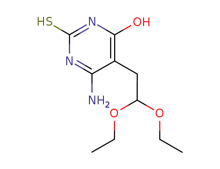 Molecular Structure of 7400-05-7 (6-AMINO-5(2,2-DIETHOXYETHYL)-4-HYDROXY-2-MERCAPTOPYRIMIDINE)