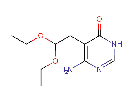 Molecular Structure of 7400-06-8 (6-Amino-5-(2,2-diethoxyethyl)pyrimidin-4-ol)