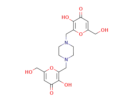 6,6'-(piperazine-1,4-diylbis(methylene))bis(5-hydroxy-2-(hydroxymethyl)-4H-pyran-4-one)