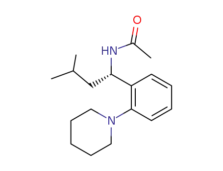 N-acetyl-N-<(S)-3-methyl-1-(2-(1-piperidinyl)phenyl)-1-butyl>-amine