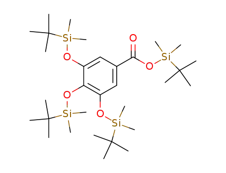 Molecular Structure of 185462-50-4 (Benzoic acid, 3,4,5-tris[[(1,1-dimethylethyl)dimethylsilyl]oxy]-,
(1,1-dimethylethyl)dimethylsilyl ester)