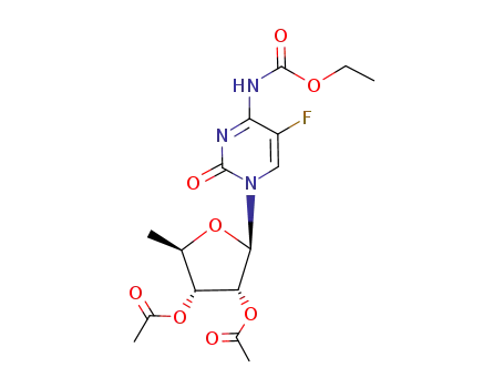 Acetic acid (2R,3R,4R,5R)-4-acetoxy-2-(4-ethoxycarbonylamino-5-fluoro-2-oxo-2H-pyrimidin-1-yl)-5-methyl-tetrahydro-furan-3-yl ester