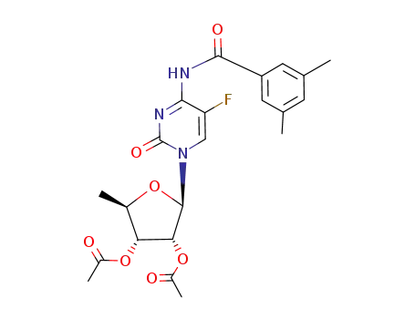 Acetic acid (2R,3R,4R,5R)-4-acetoxy-2-[4-(3,5-dimethyl-benzoylamino)-5-fluoro-2-oxo-2H-pyrimidin-1-yl]-5-methyl-tetrahydro-furan-3-yl ester