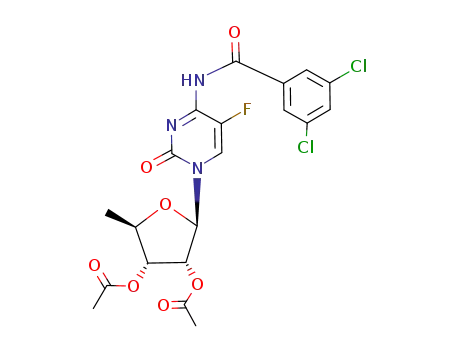 Acetic acid (2R,3R,4R,5R)-4-acetoxy-2-[4-(3,5-dichloro-benzoylamino)-5-fluoro-2-oxo-2H-pyrimidin-1-yl]-5-methyl-tetrahydro-furan-3-yl ester