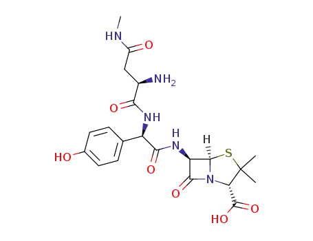 6-[D-2-(D-2-amino-3-N-methylcarbamoylpropionamido)-2-p-hydroxyphenylacetamido]penicillanic acid
