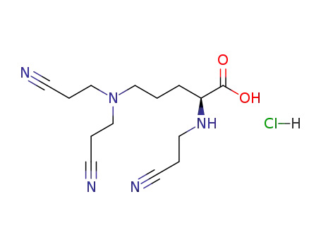 Nα,Nδ,Nδ-tris(2-cyanoethyl)ornithine hydrochloride