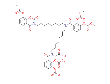 [(2,3-bis-methoxycarbonyloxy-benzoyl)-(8-{(2,3-bis-methoxycarbonyloxy-benzoyl)-[8-(8-methoxycarbonyloxy-2,4-dioxo-4H-benzo[e][1,3]oxazin-3-yl)-octyl]-amino}-octyl)-amino]-acetic acid