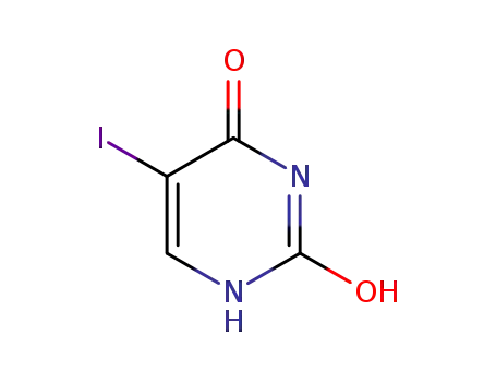 Molecular Structure of 696-07-1 (5-Iodouracil)