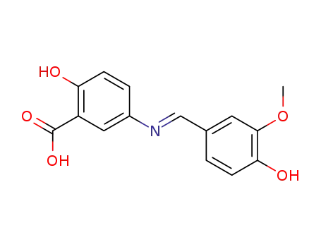2-Hydroxy-5-{[1-(4-hydroxy-3-methoxy-phenyl)-meth-(E)-ylidene]-amino}-benzoic acid
