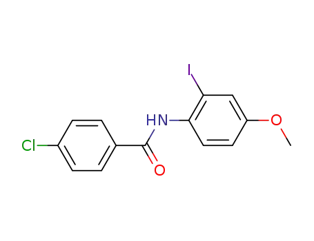 Molecular Structure of 873657-14-8 (Benzamide, 4-chloro-N-(2-iodo-4-methoxyphenyl)-)