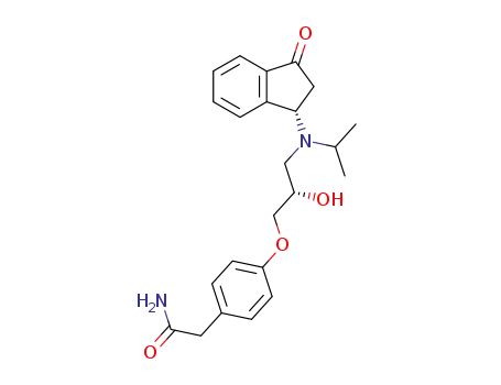 2-(4-{2-hydroxy-3-[isopropyl-(3-oxoindan-1-yl)amino]propoxy}phenyl)acetamide