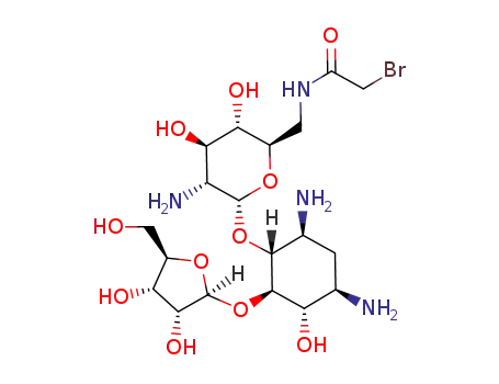 N-{(2R,3S,4R,5R,6R)-5-Amino-6-[(1R,2R,3S,4R,6S)-4,6-diamino-2-((2S,3R,4S,5R)-3,4-dihydroxy-5-hydroxymethyl-tetrahydro-furan-2-yloxy)-3-hydroxy-cyclohexyloxy]-3,4-dihydroxy-tetrahydro-pyran-2-ylmethyl}-2-bromo-acetamide