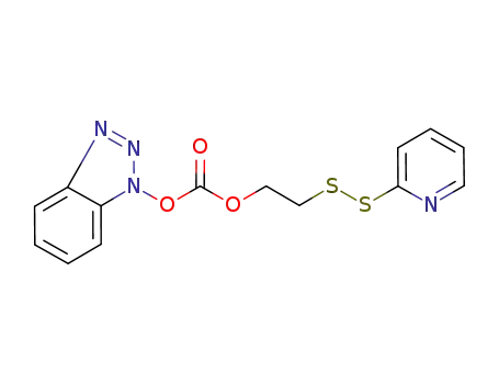Molecular Structure of 913168-10-2 (Benzo[d][1,2,3]triazol-1-yl-2-(2-(pyridin-2-yl)disulfanyl) ethyl carbonate)