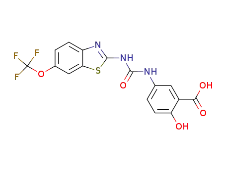 2-hydroxy-5-(3-(6-(trifluoromethoxy)benzo[d]thiazol-2-yl)ureido)benzoic acid