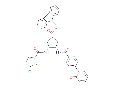 (3R,4S)-3-[(5-chloro-thiophene-2-carbonyl)-amino]-4-[4-(2-oxo-2H-pyridin-1-yl)-benzoylamino]-pyrrolidine-1-carboxylic acid 9H-fluoren-9-yl methyl ester
