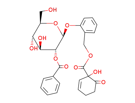 2-({[(1-hydroxy-6-oxocyclohex-2-en-1-yl)carbonyl]oxy}methyl)phenyl β-D-glucopyranoside 2-benzoate