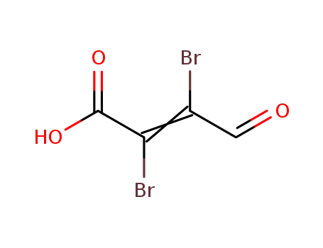 Molecular Structure of 21577-50-4 (2,3-dibromo-4-oxo-but-2-enoic acid)