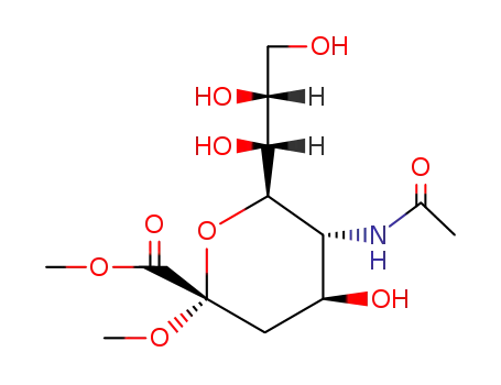 Molecular Structure of 6730-43-4 (2-O-Methyl-b-D-N-acetylneuraminicacidmethylester)