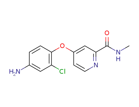 Molecular Structure of 284462-83-5 (2-Pyridinecarboxamide, 4-(4-amino-2-chlorophenoxy)-N-methyl-)