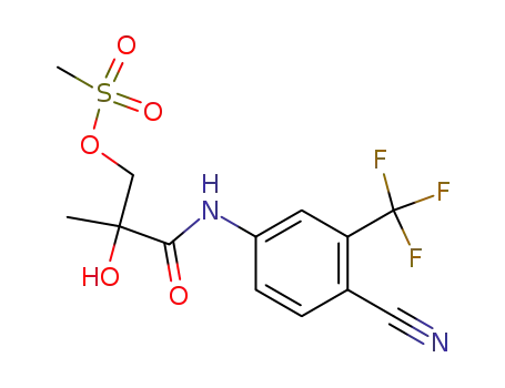 N-[4-cyano-3-trifluoromethyl-phenyl]-2-hydroxy-3-methanesulfonyloxy-2-methyl-propionamide