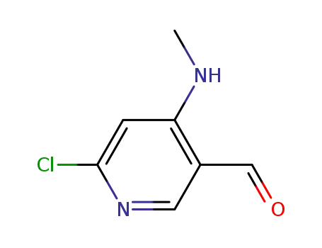 Molecular Structure of 449811-29-4 (6-CHLORO-4-(METHYLAMINO)NICOTINALDEHYDE)