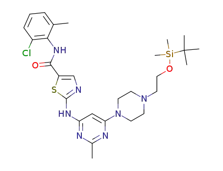 5-Thiazolecarboxamide,
N-(2-chloro-6-methylphenyl)-2-[[6-[4-[2-[[(1,1-dimethylethyl)dimethylsilyl]
oxy]ethyl]-1-piperazinyl]-2-methyl-4-pyrimidinyl]amino]-