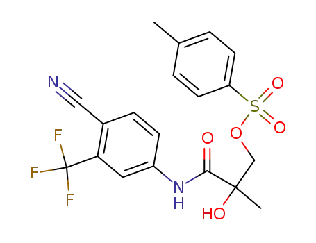 (+/-)-N-[4-cyano-3-trifluoromethyl-phenyl]-2-hydroxy-3-[4-methylphenyl-sulfonyloxy]-2-methyl-propionamide
